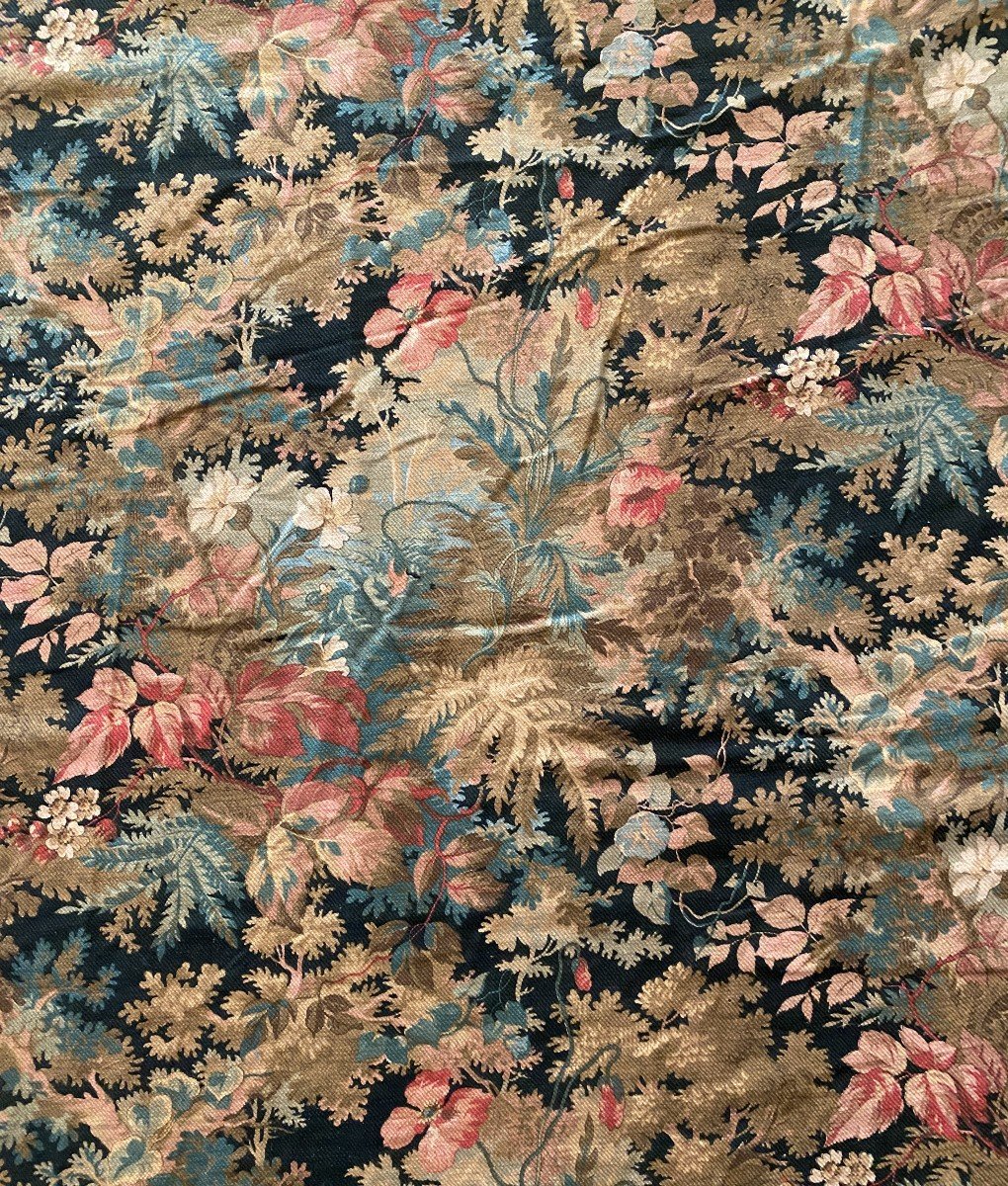 19th Century Floral Fabric Panel