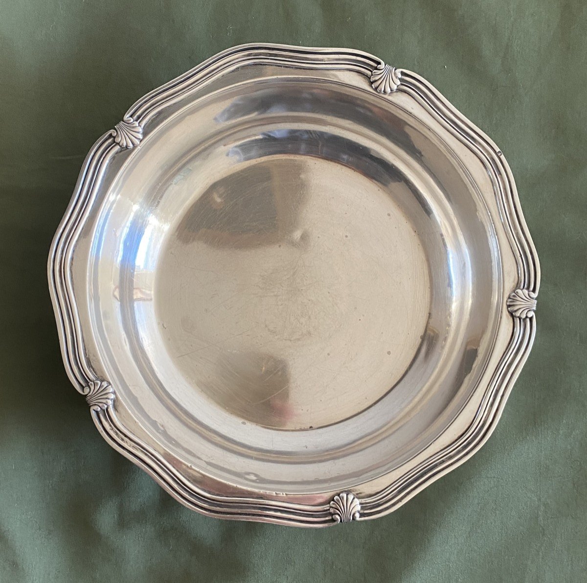 Louis XV Style Hollow Dish In Solid Silver, 19th Century