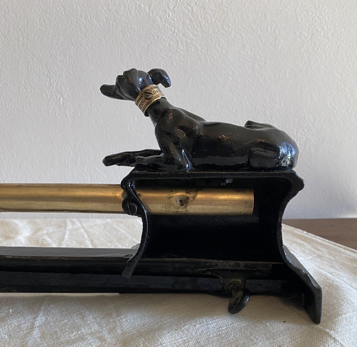 19th Century Greyhound Fireplace Bar Or Front-photo-3