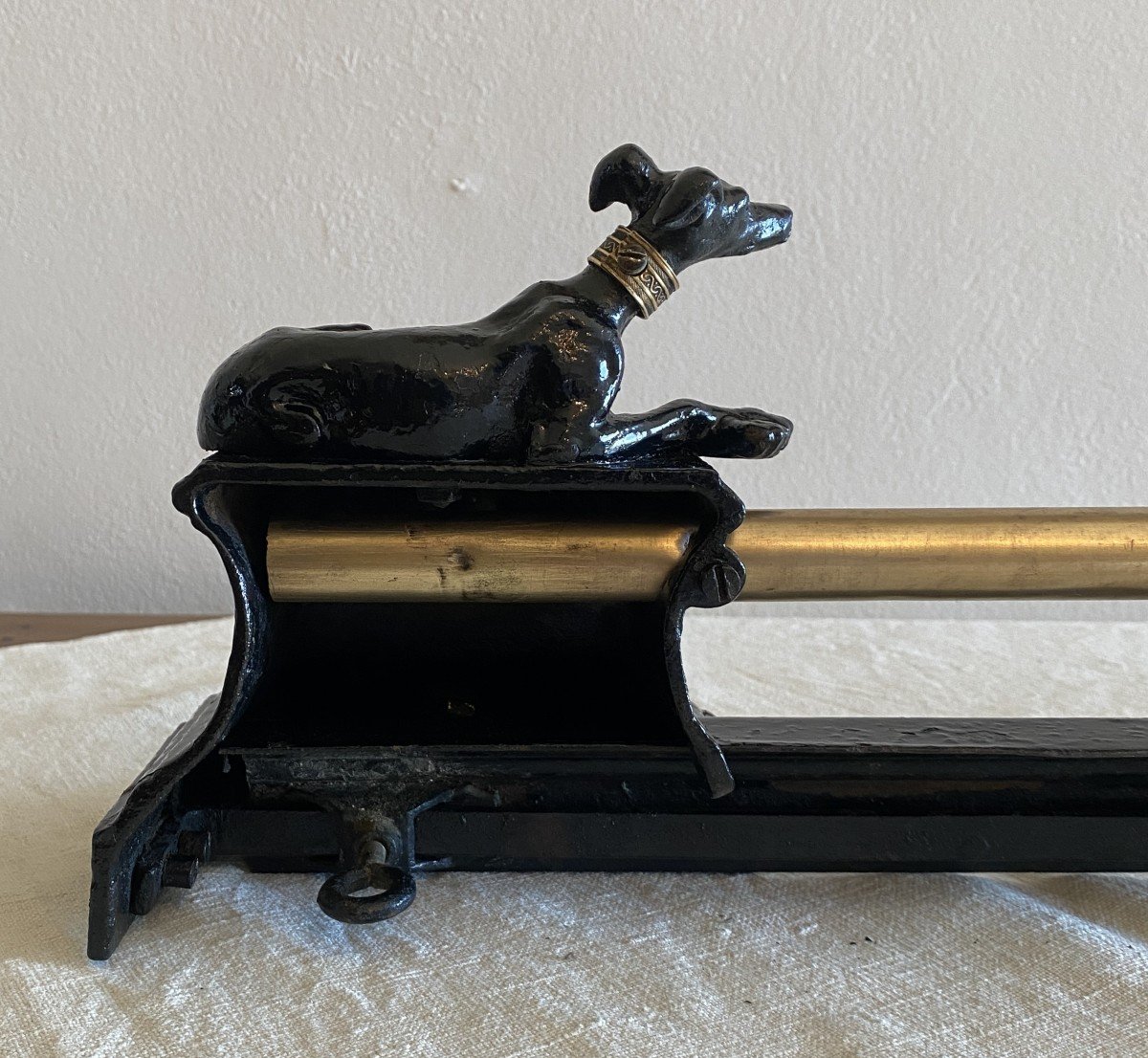 19th Century Greyhound Fireplace Bar Or Front-photo-4