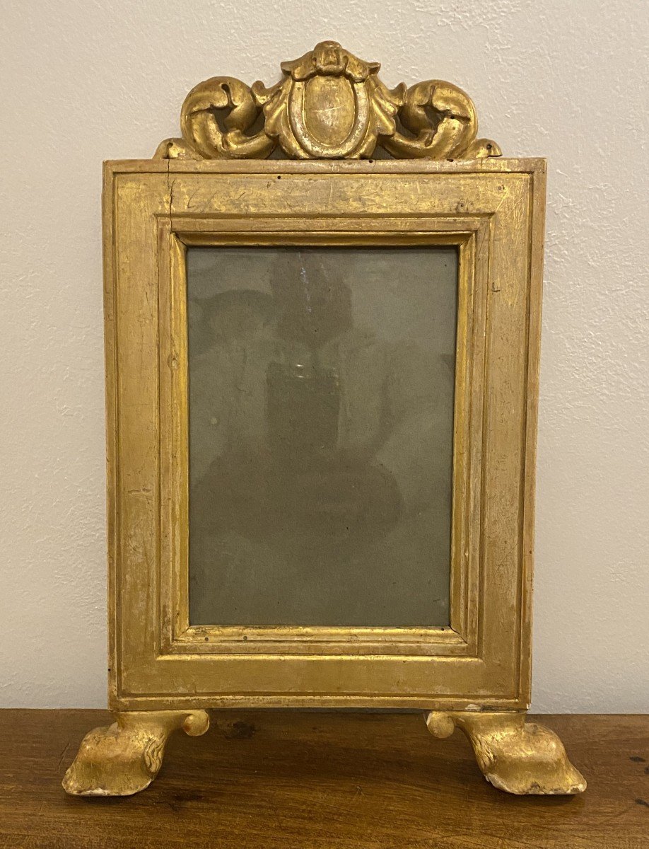 Cadre pour photo ou miroir En Bois Doré  XVIII ème