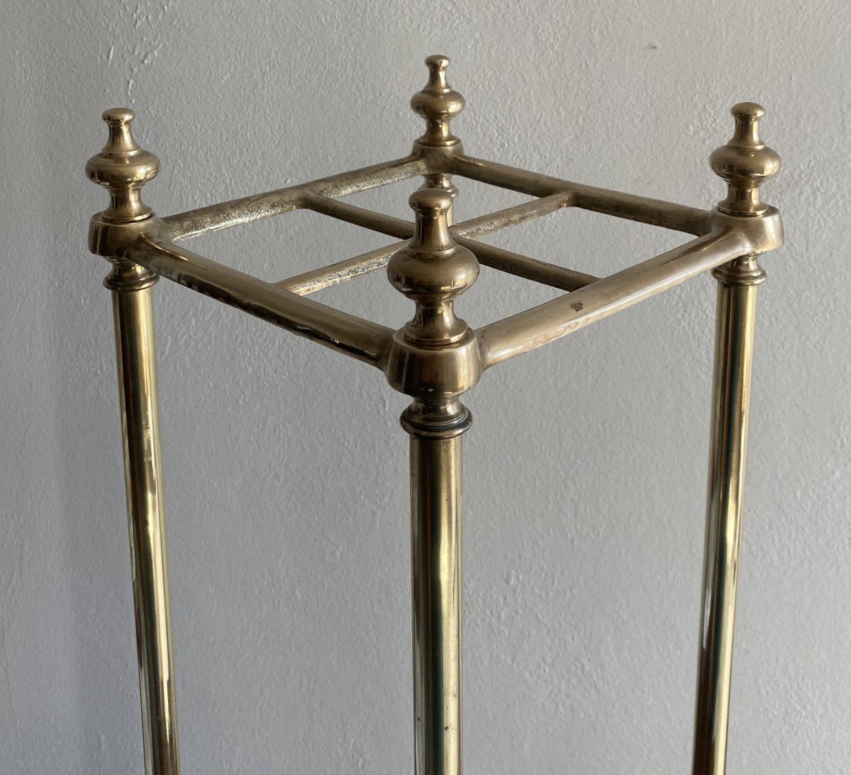 19th Century Brass And Bronze Umbrella Stand Or Cane Holder-photo-3