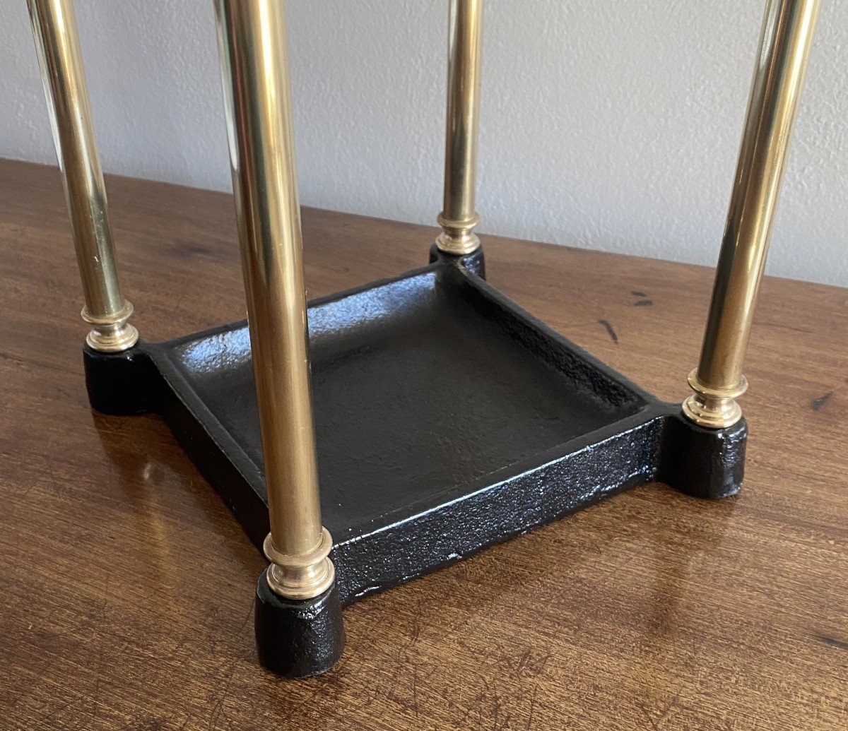 19th Century Brass And Bronze Umbrella Stand Or Cane Holder-photo-4