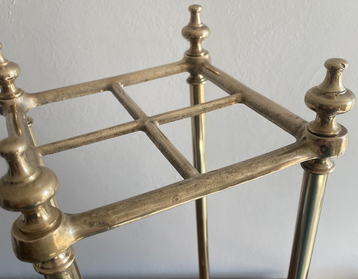 19th Century Brass And Bronze Umbrella Stand Or Cane Holder-photo-4