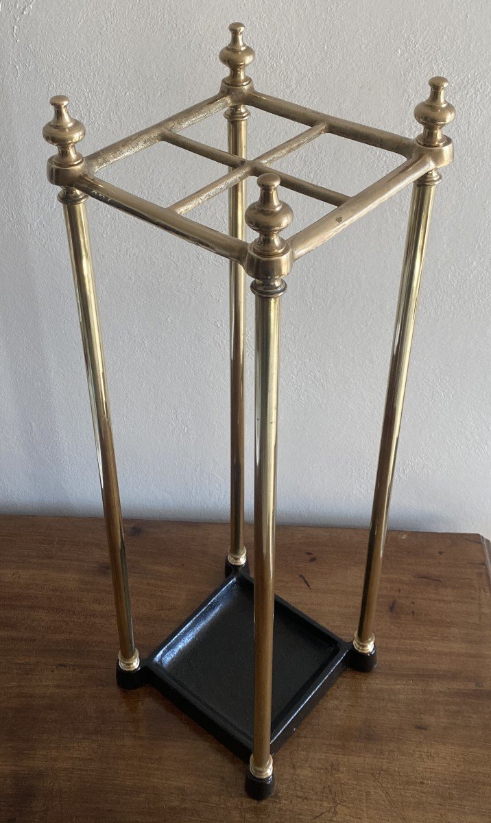 19th Century Brass And Bronze Umbrella Stand Or Cane Holder