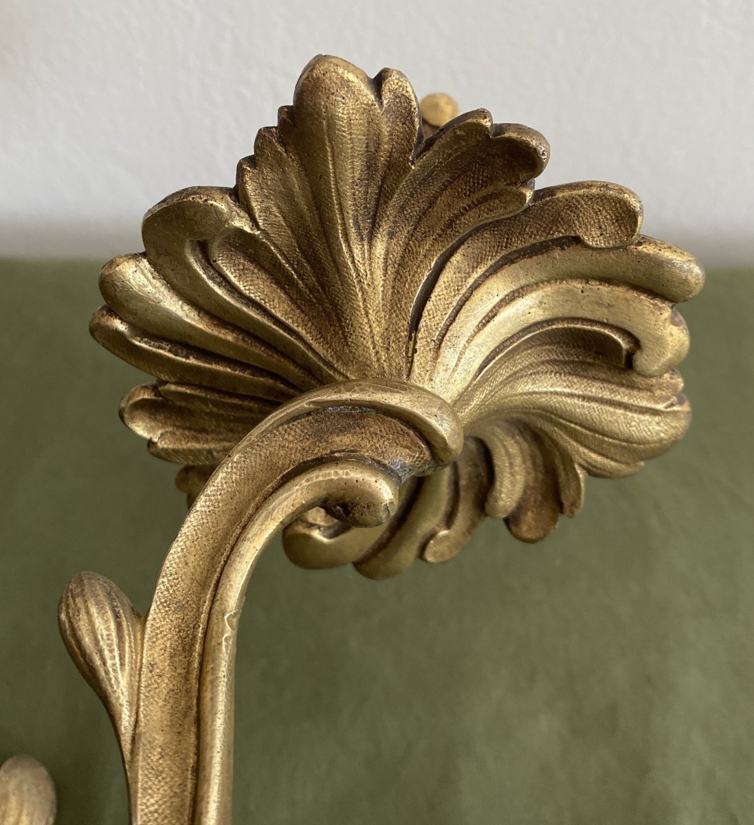 Paire d'Appliques Louis XV Rocaille En Bronze XVIII ème-photo-1