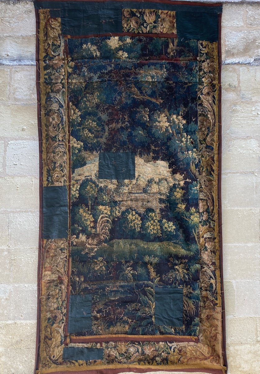 Aubusson Tapestry With Castle Decor, Greenery And Animals XVII-photo-7