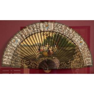 Fan Vernis Martin Framed XIX Th