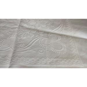 Bc Monogram Scalloped Cotton Wedding Blanket