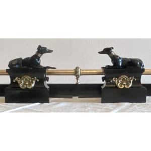 19th Century Greyhound Fireplace Bar Or Front