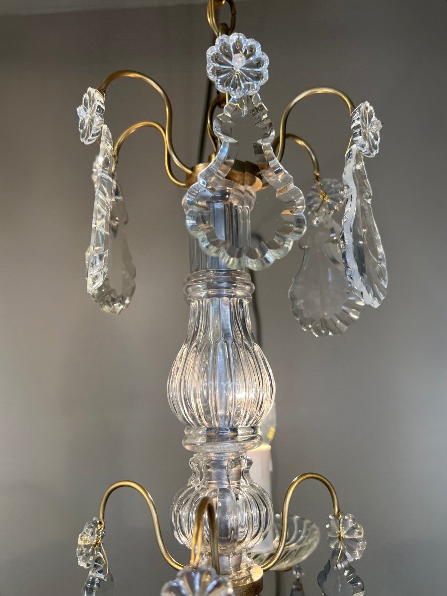 Bronze And Crystal Chandelier-photo-8