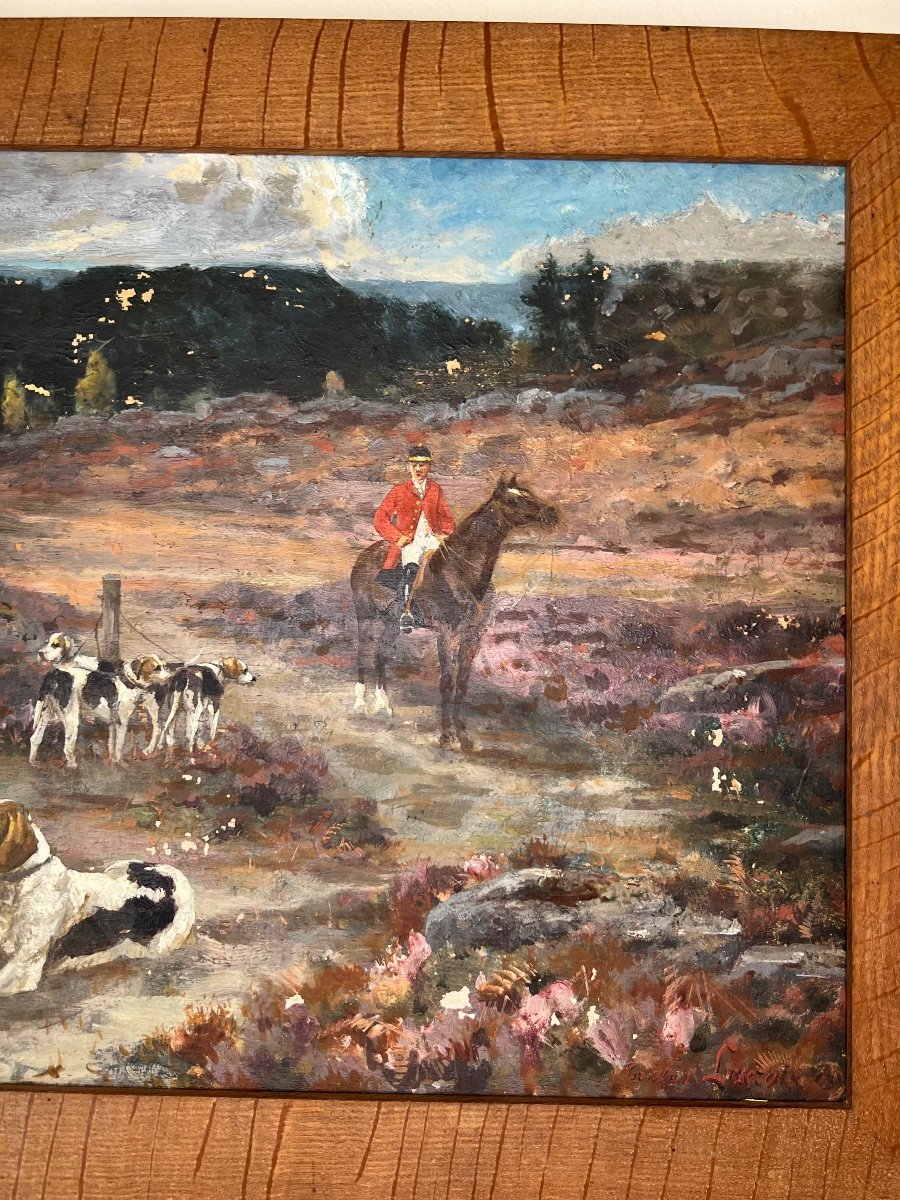 Tristan Lacroix Hunting Scene With Hounds-photo-3