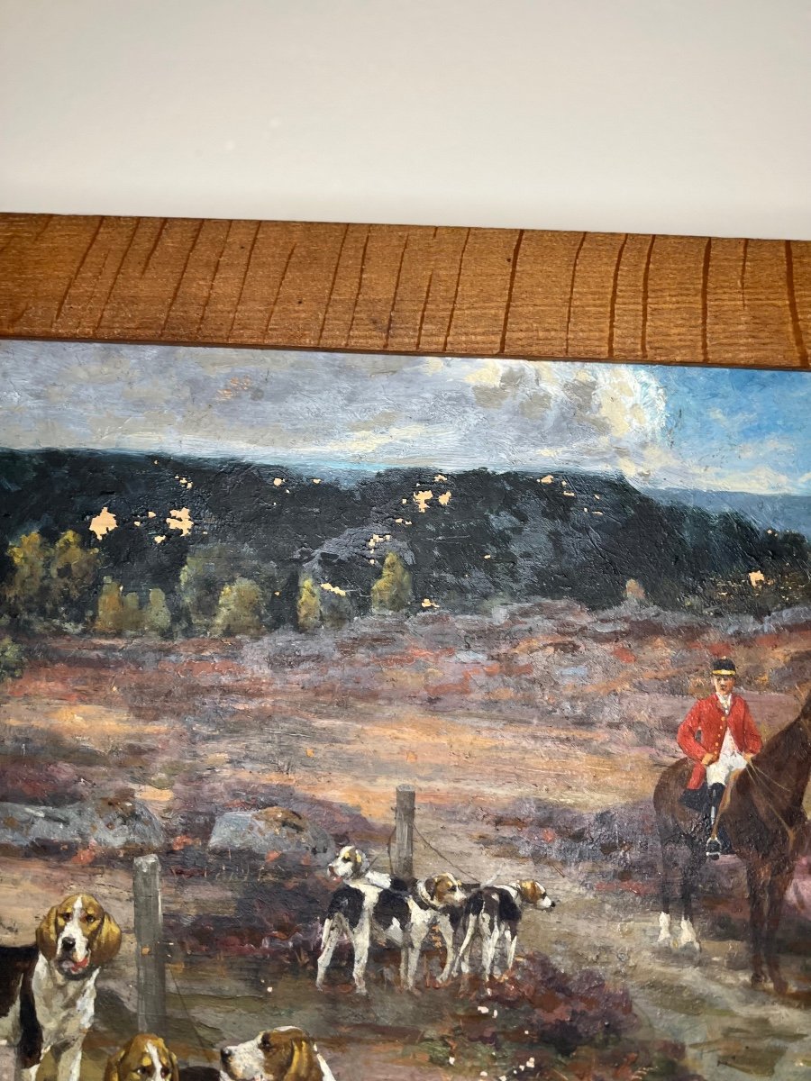 Tristan Lacroix Hunting Scene With Hounds-photo-3