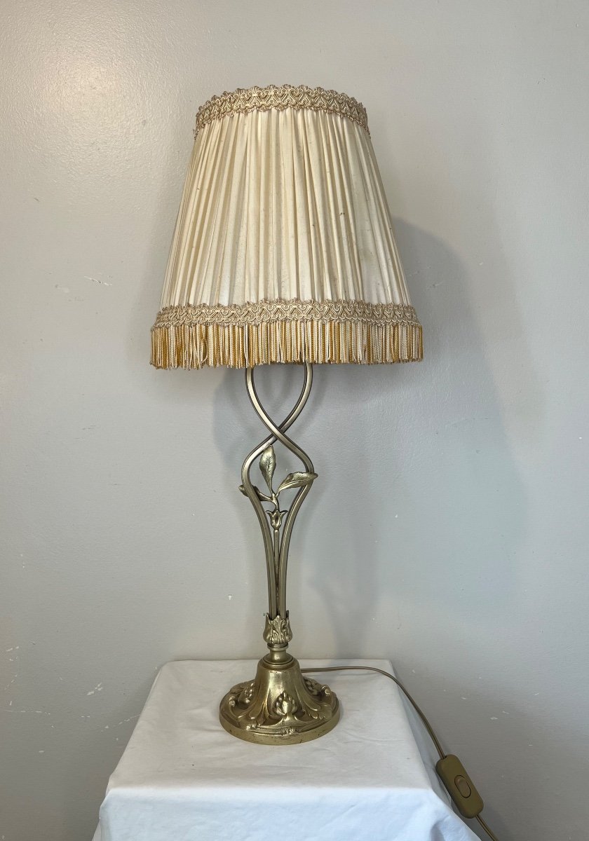 Art Nouveau Lamp, Bronze