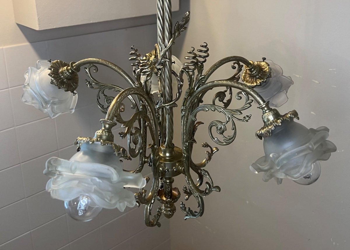 Art Nouveau Chandelier -photo-3