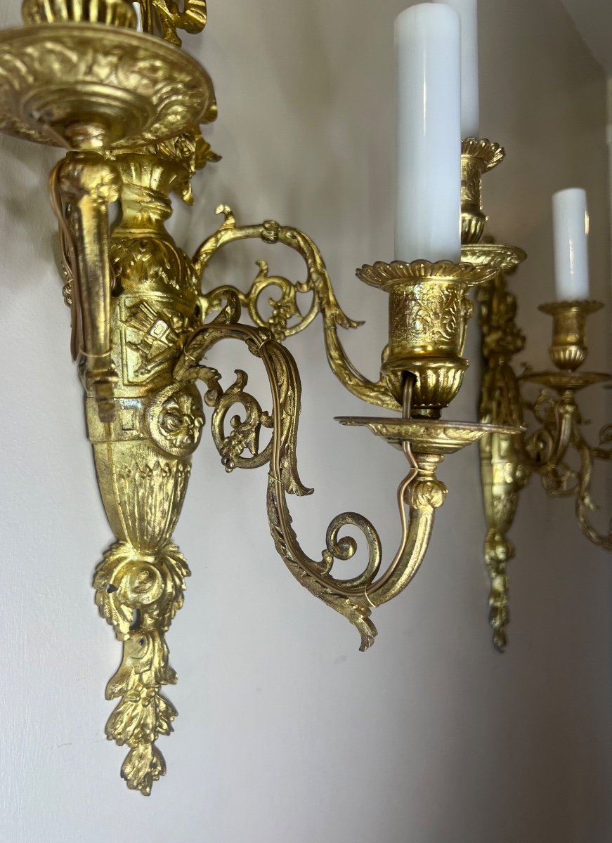 Pair Of Louis XVI Style Wall Lights-photo-2