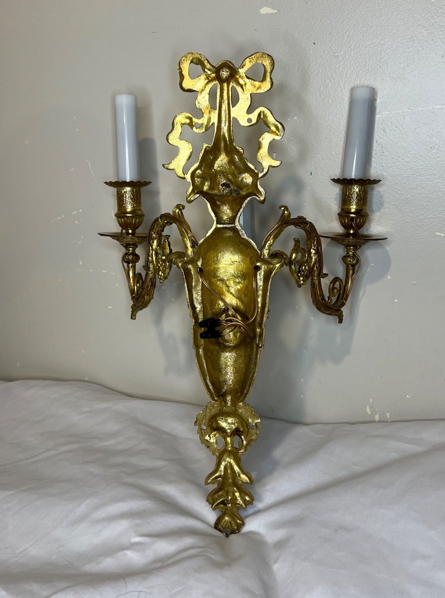 Pair Of Louis XVI Style Wall Lights-photo-7