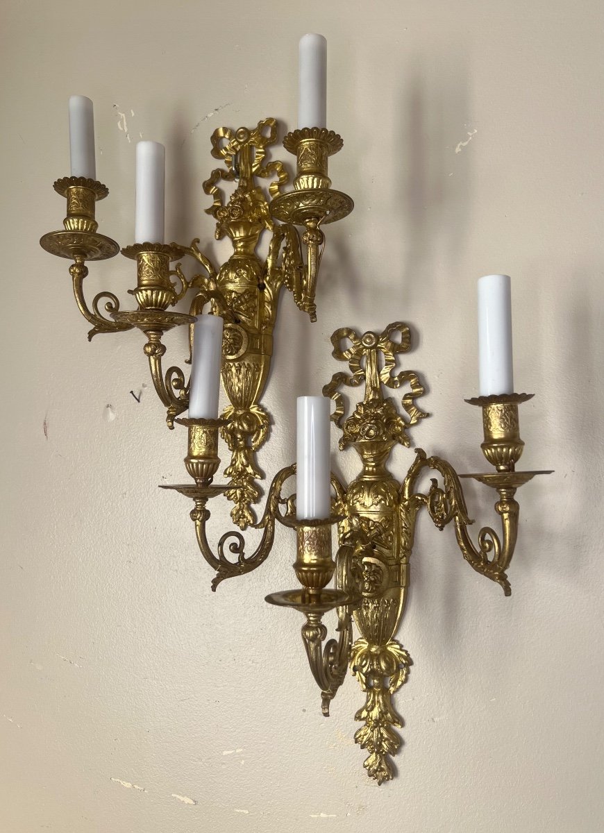 Pair Of Louis XVI Style Wall Lights