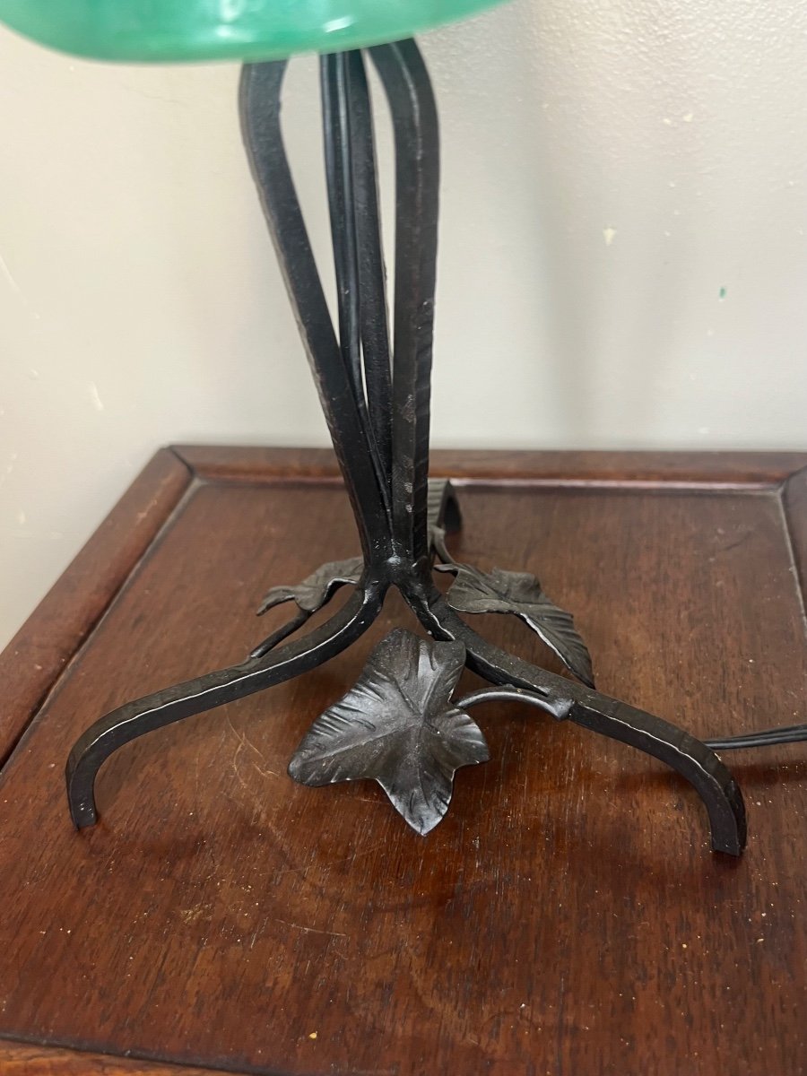 Wrought Iron Lamp, Art Deco, Rethondes-photo-4