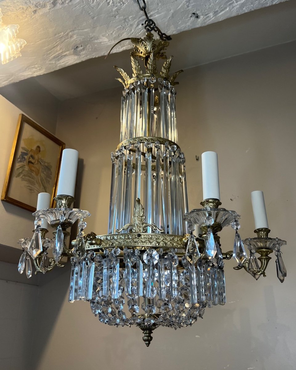 Lustre cristal, fin XIXe