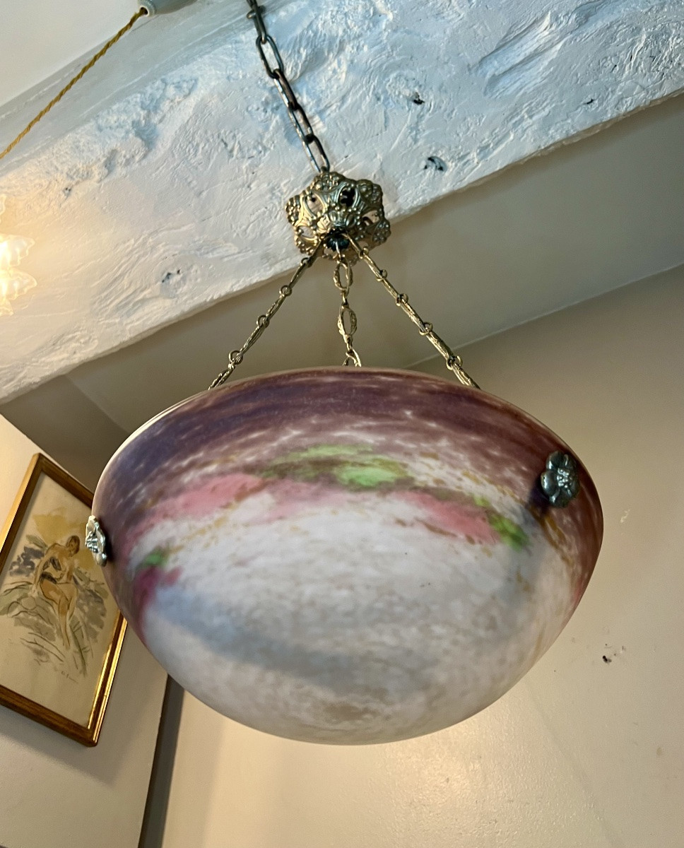 Lustre Pâte De Verre Muler -photo-2