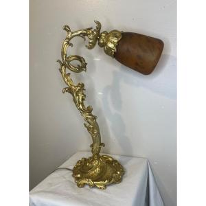 Daum Art Nouveau Lamp