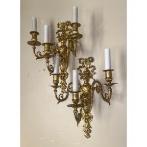 Pair Of Louis XVI Style Wall Lights