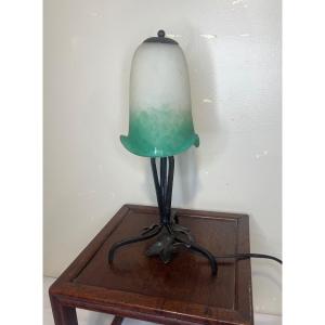 Lampe En Fer Forgé, Art Déco, Rethondes