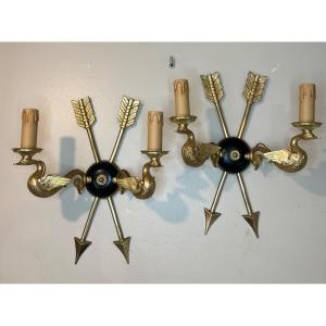 Pair Of Empire Style Wall Lights