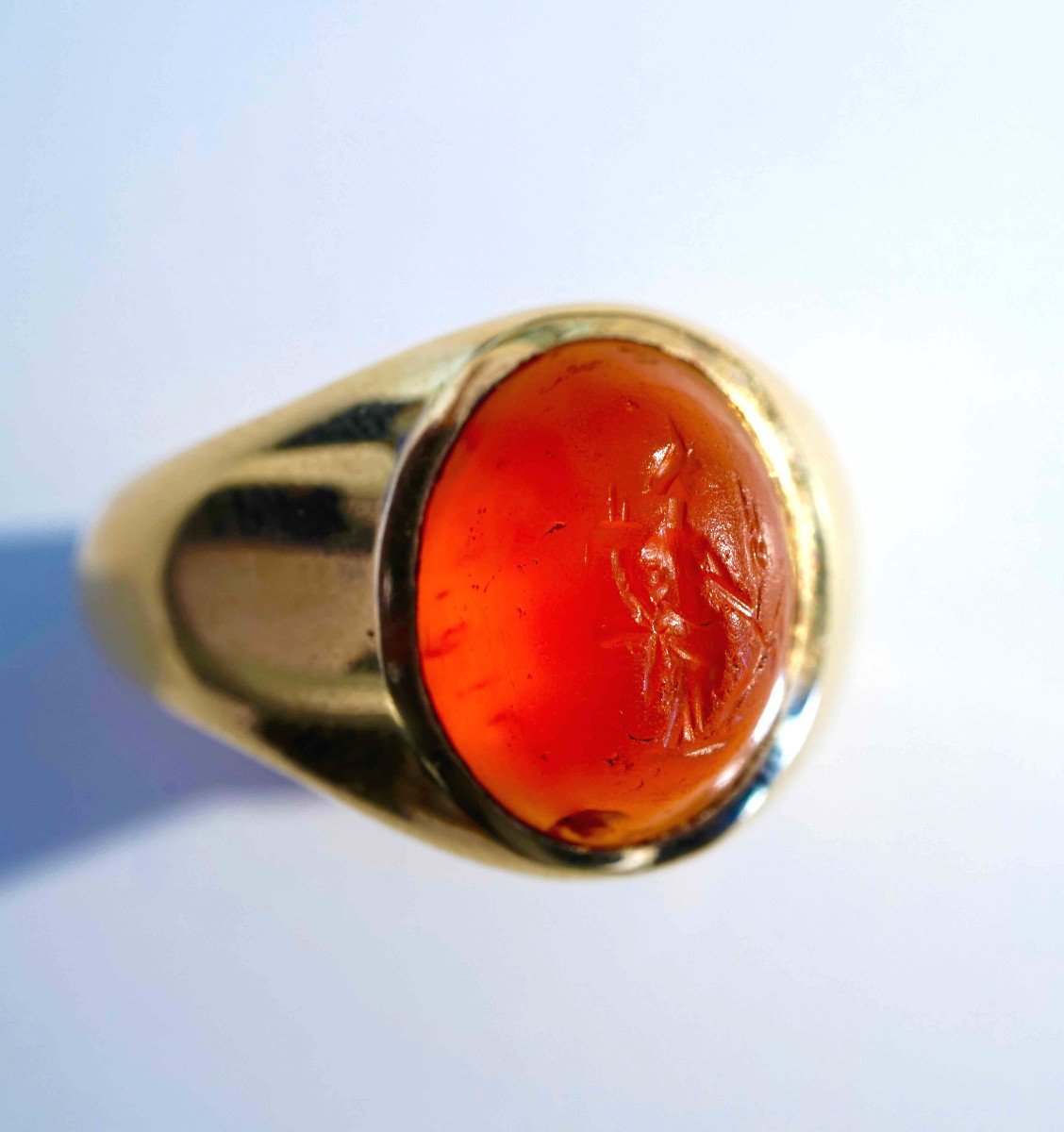 Roman Intaglio On Carnelian. Pantheistic Goddess.-photo-2