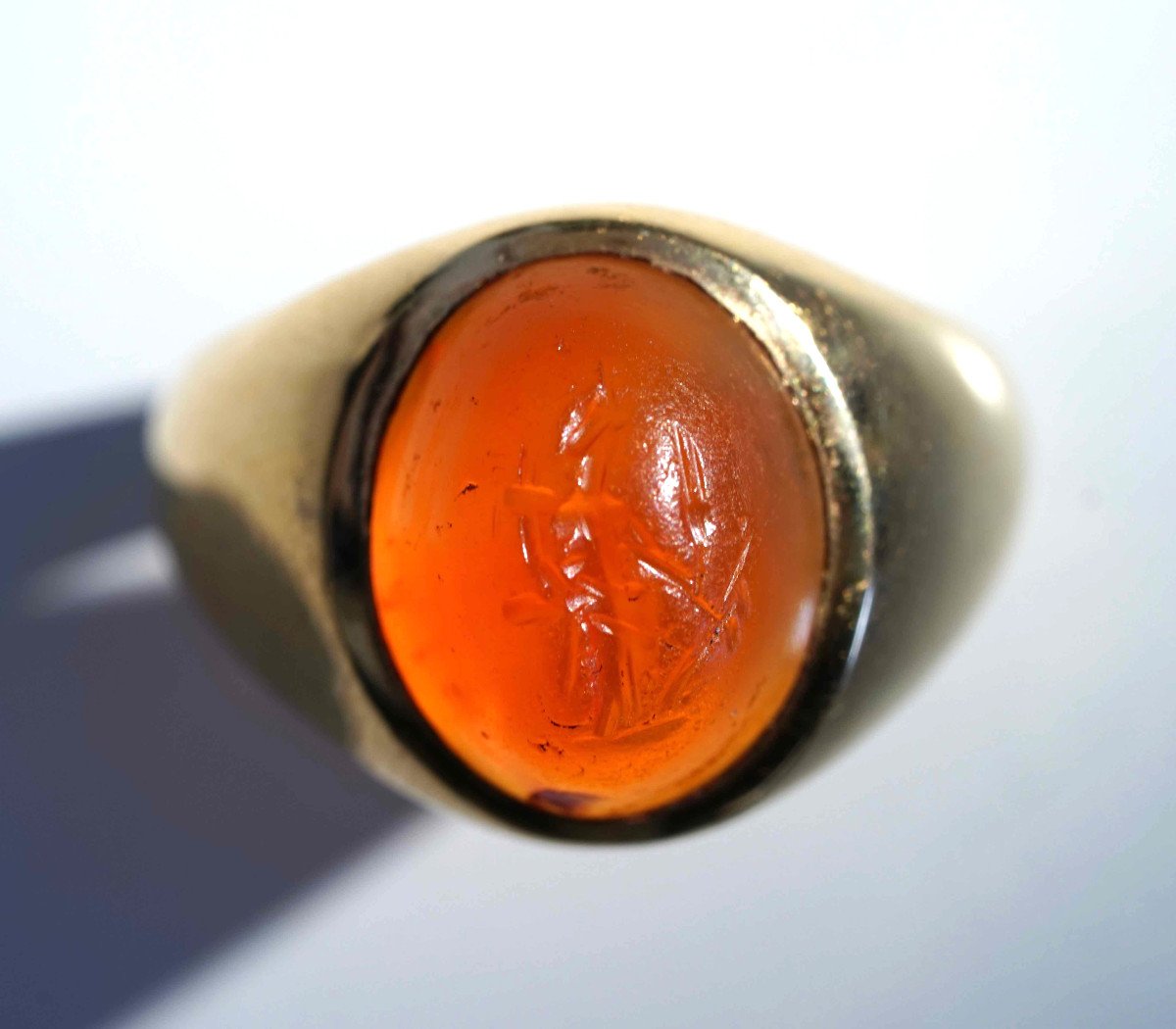 Roman Intaglio On Carnelian. Pantheistic Goddess.-photo-3