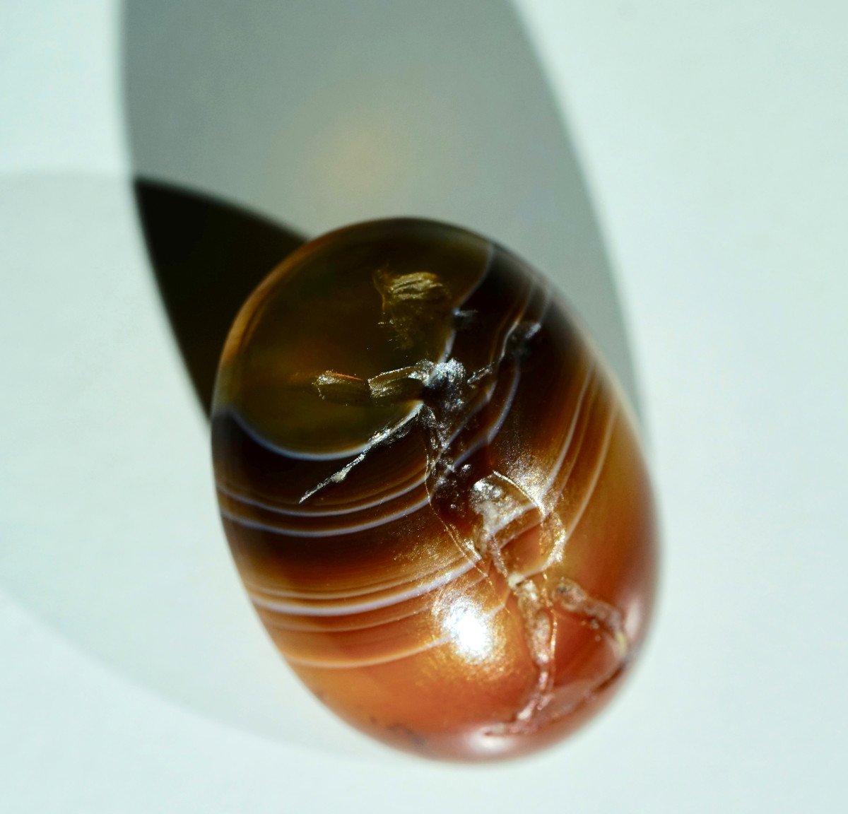 Intaille sur agate veinée : Ménade / Bacchante-photo-2