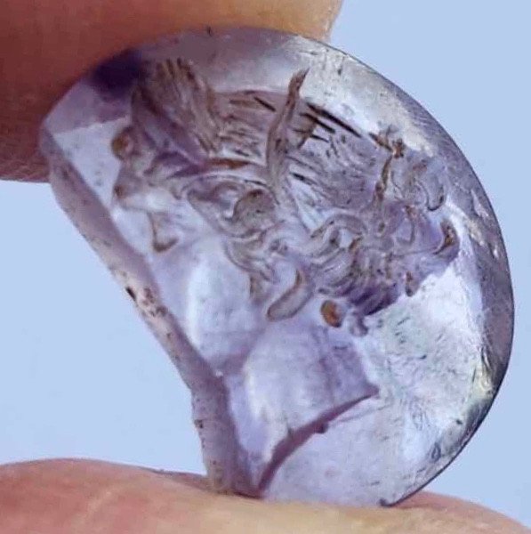 Intaglio Fragment On Amethyst : Flora-photo-2