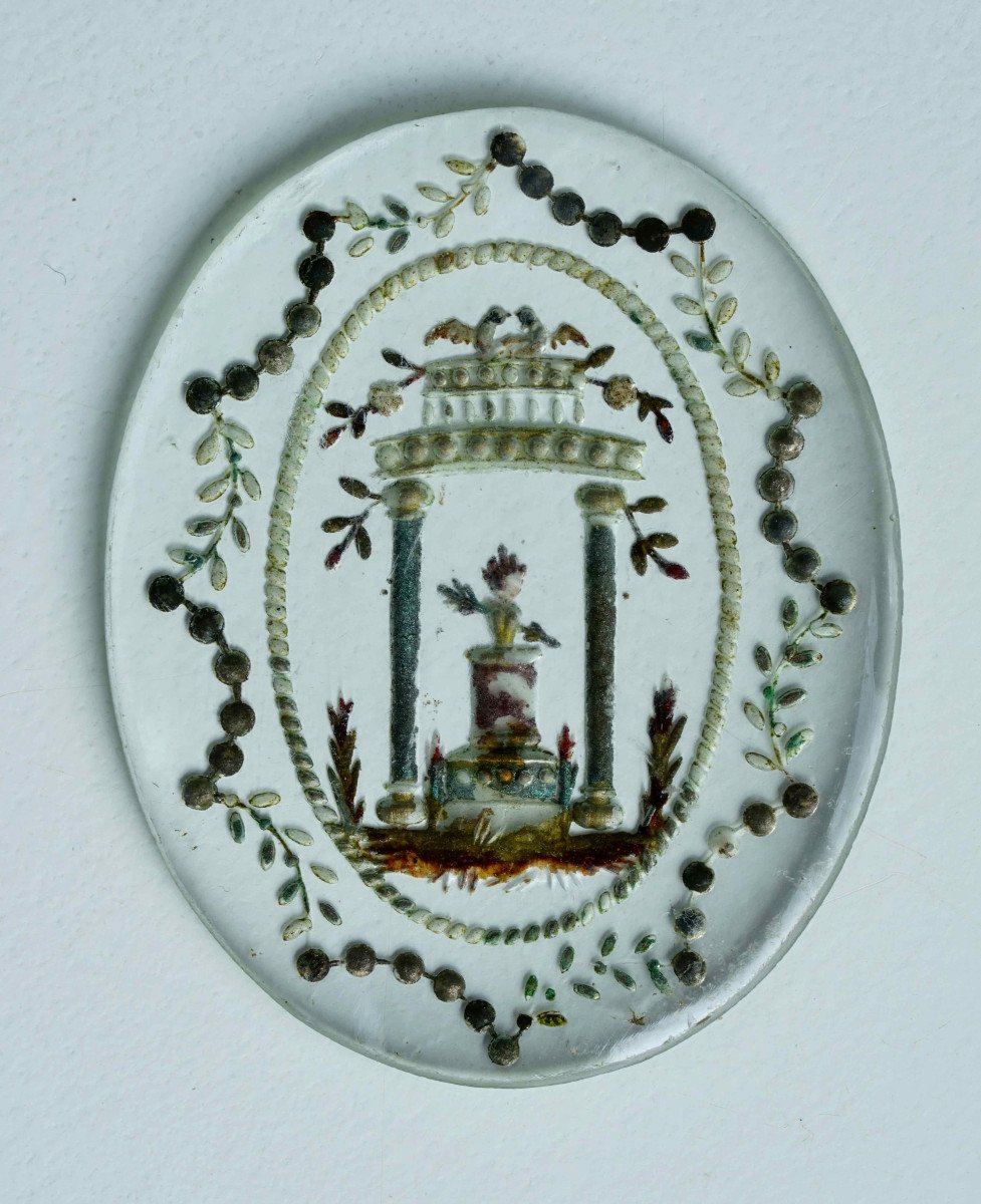 Verre églomisé Medallion