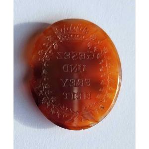 Large German Revolutionary Intaglio On Carnelian