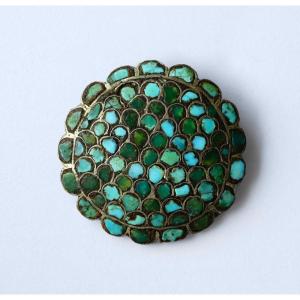 Pendentif persan en Argent et Turquoise