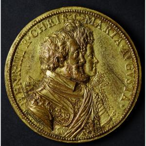 Guillaume DUPRÉ Médaille : Henri IV, Marie De Médicis, Le Dauphin Futur Louis XIII