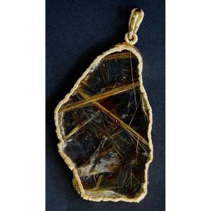 Pendant With Rutilated Quartz (rock Crystal)