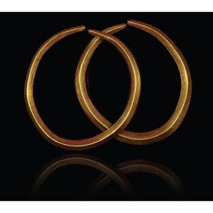  Pair Of Gold Penannular Earrings. Bronze Age.