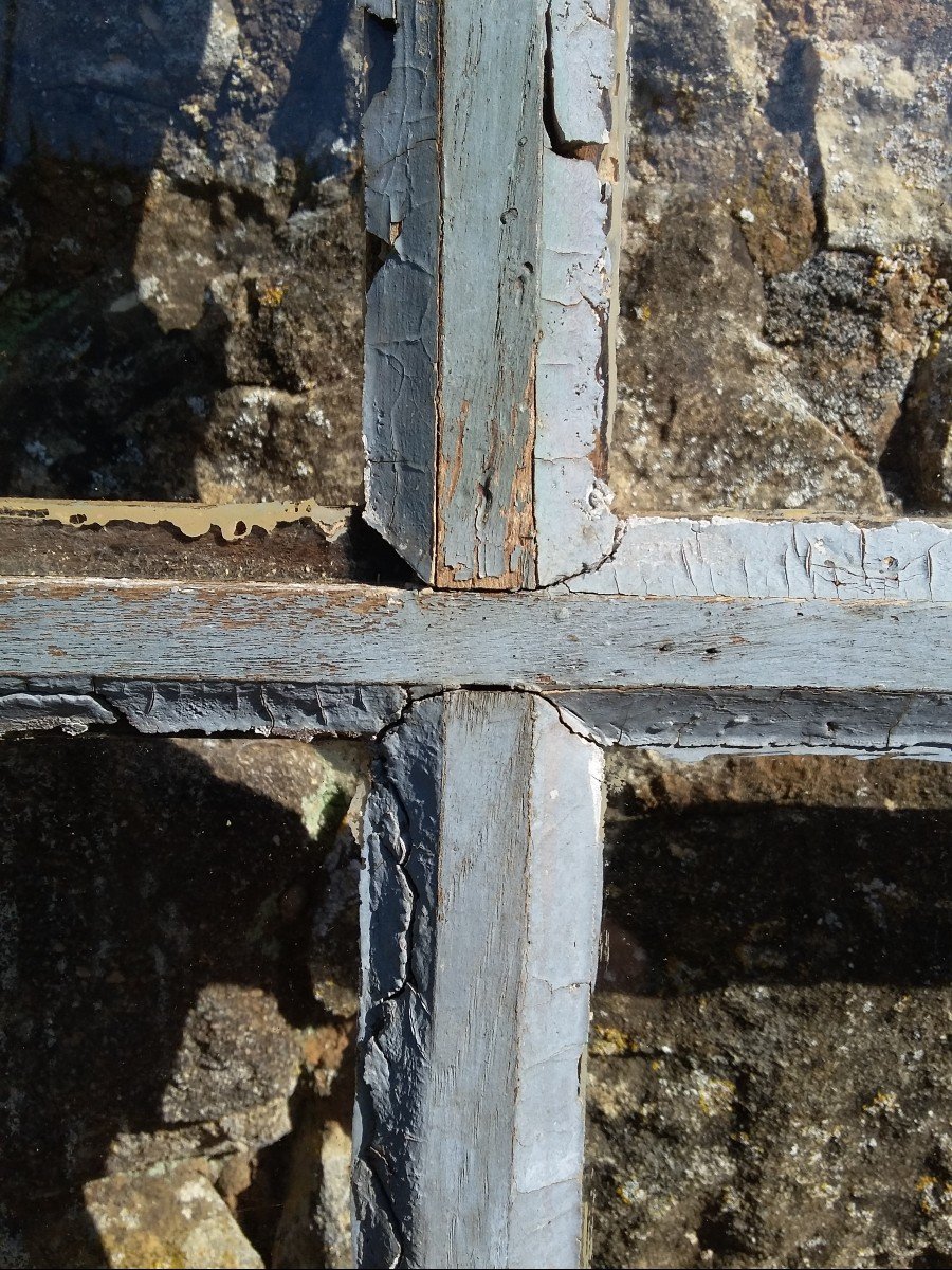 Porte d'Entrée En Chêne Vitrée (4 Carreaux)-photo-1