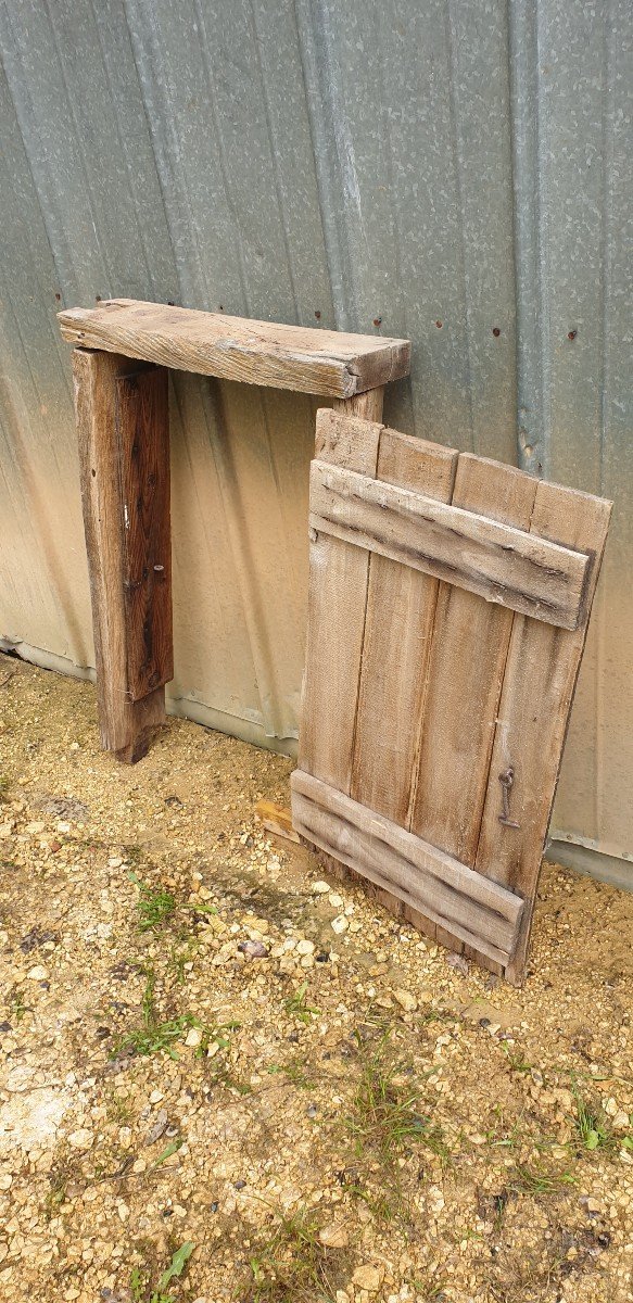 Rustic Oak Skylight Shutter - 19th Century-photo-3