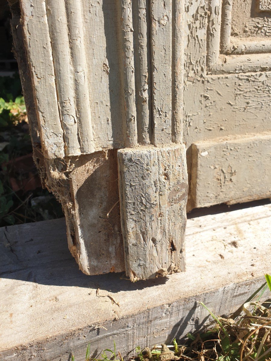 Large Bourgeois House Door With Door Frame - Late 19th Century-photo-4