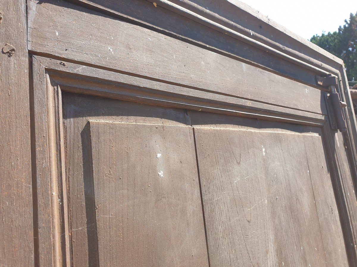 Pair Of Twin Attic Doors From A Hotel Dating From 1825, With Their Frames-photo-2