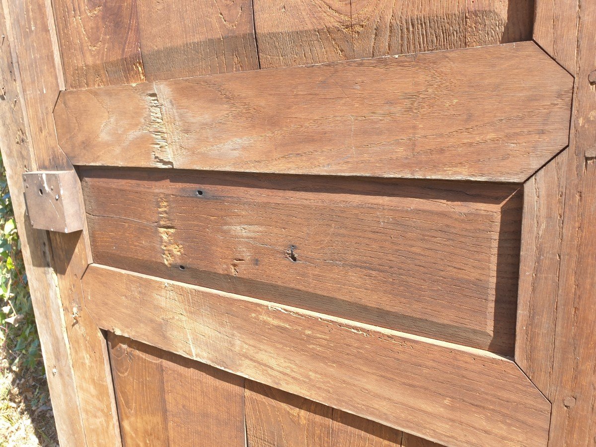 Pair Of Twin Attic Doors From A Hotel Dating From 1825, With Their Frames-photo-3