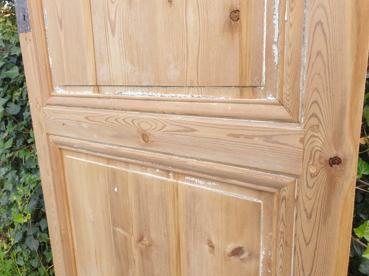 Elegant 19th Century Double-sided Pine Door-photo-4