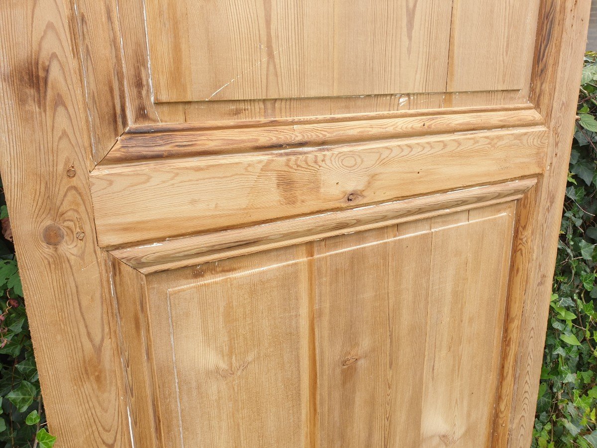 Elegant 19th Century Double-sided Pine Door-photo-4