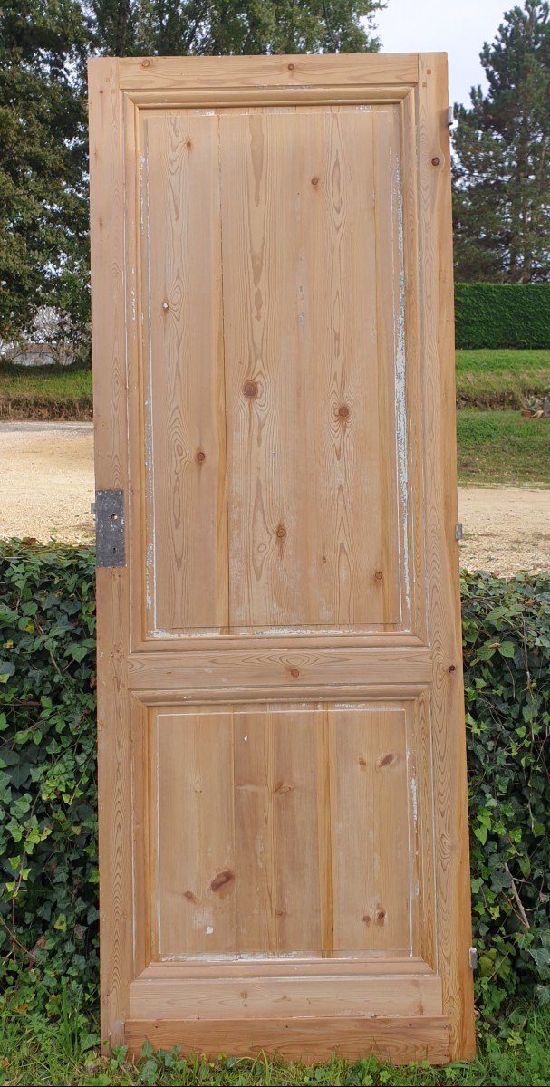 Elegant 19th Century Double-sided Pine Door