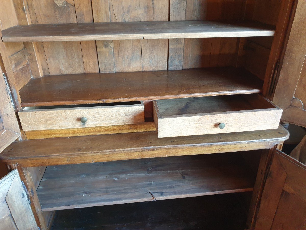 Large Oak Buffet With Louis XV Moldings - Late 19th Century-photo-4