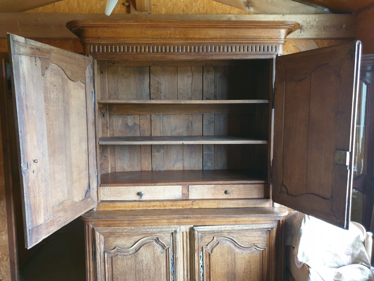 Large Oak Buffet With Louis XV Moldings - Late 19th Century-photo-6