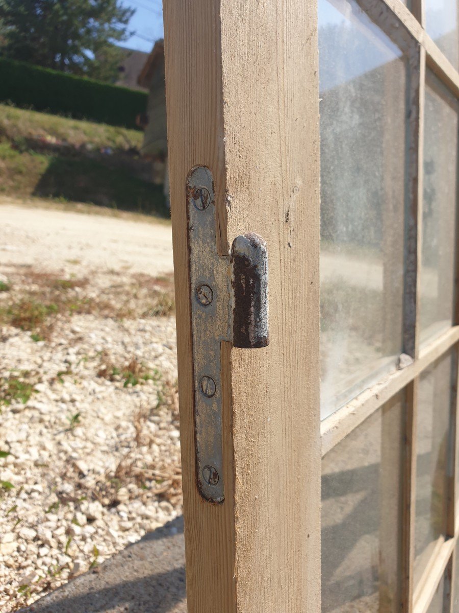 Elegant 24-pane Pine Glass Door - 20th Century-photo-1